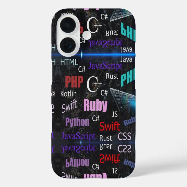 Programming Languages Colourful Pattern Case-Mate iPhone Case (Back)