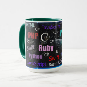 Programming Languages Colourful Pattern Mug