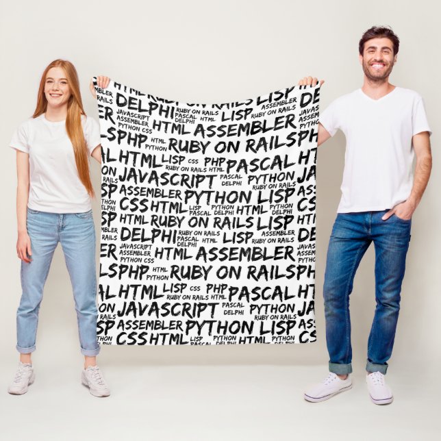 Programming Languages, Computer Languages, Code Fleece Blanket (In Situ)