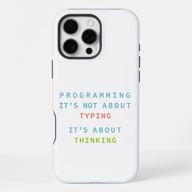 Programming Thinking Logic Code Developer Quote Gi iPhone Case (Back)