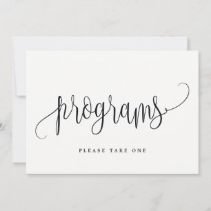 Programs Sign - Lovely Calligraphy