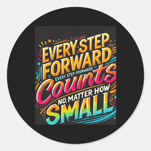 Progress And Persistence Sticker  (Front)