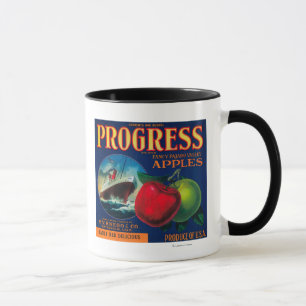 Progress Apple Crate LabelWatsonville, CA Mug