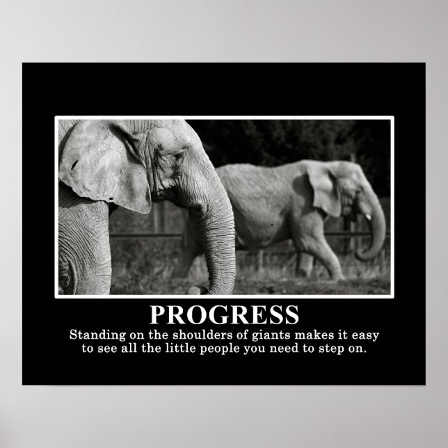 Progress by Standing on the Shoulders of Giants S Poster (Front)