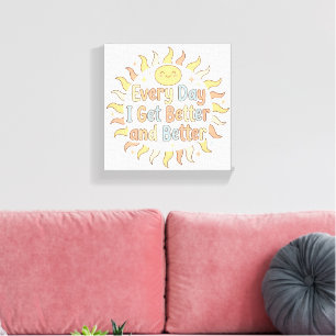 Progress Inspiration Quote for Young Learners Canvas Print