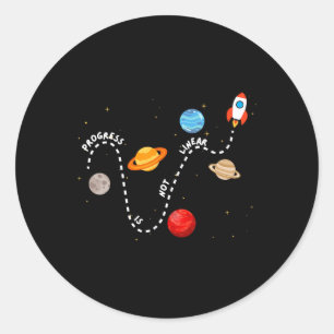 Progress Is Not Linear Science Sped Teacher Space Classic Round Sticker