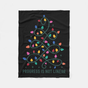 Progress Is Not Linear Special Ed Teacher Christma Fleece Blanket