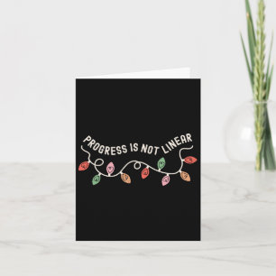 Progress Is Not Linear Sped Teacher Christmas Ligh Card