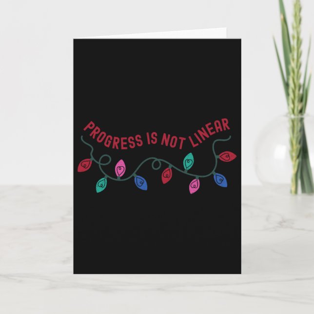 Progress Is Not Linear Sped Teacher Special Ed Chr Card (Front)