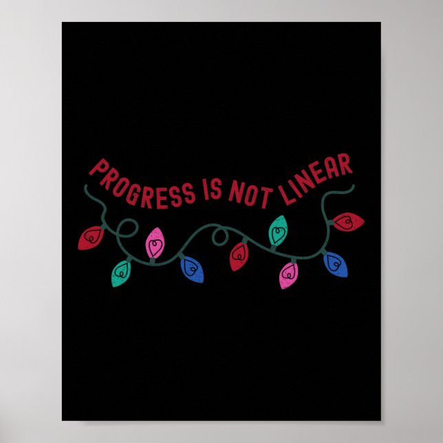 Progress Is Not Linear Sped Teacher Special Ed Chr Poster (Front)