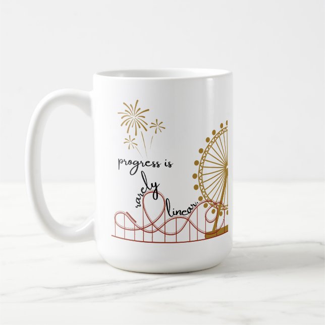Progress is Rarely Linear Coffee Mug (Left)