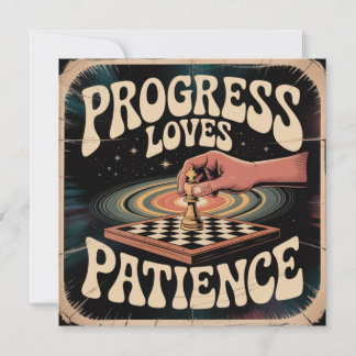 Progress Loves Patience Thank You Card