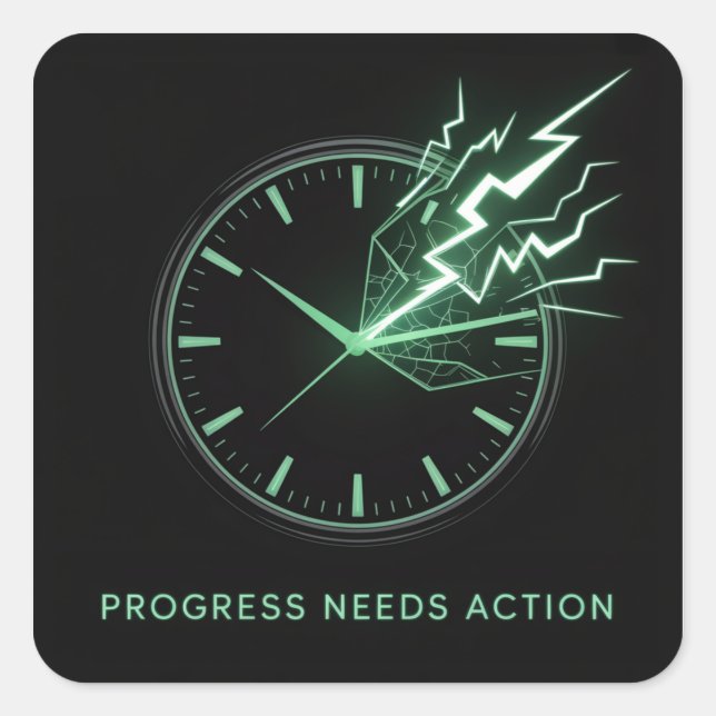 Progress Needs Action Square Sticker (Front)