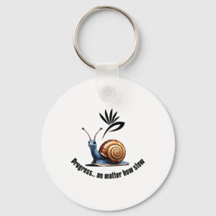 Progress..no How Slow Sticker  Key Ring