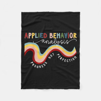 Progress Not Perfection Applied Behavior Analysis  Fleece Blanket