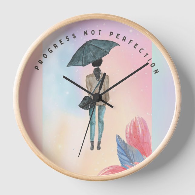 Progress Not Perfection Clock (Front)