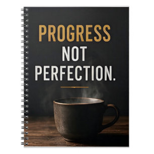 📈 Progress Not Perfection Daily Motivation Succes Notebook