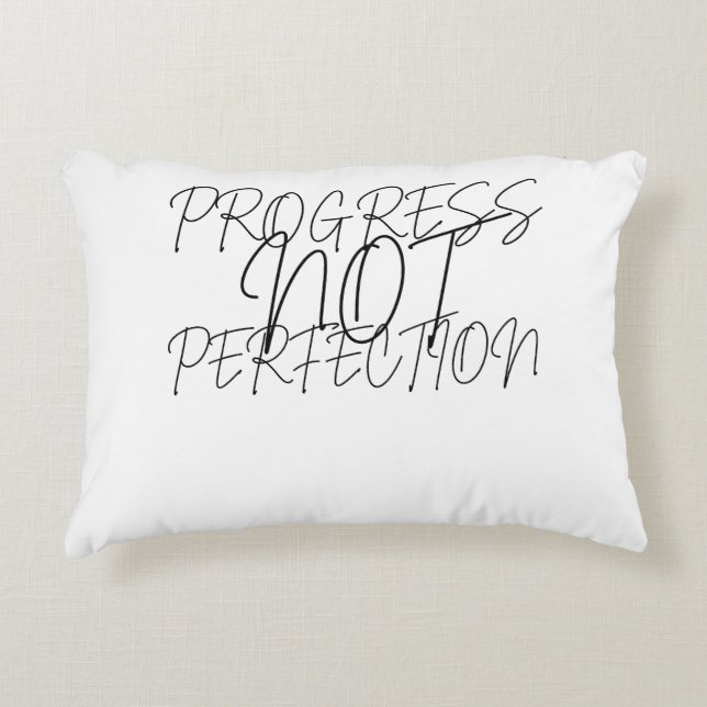 Progress Not Perfection Decorative Cushion (Front)