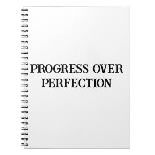 Progress Not Perfection Motivational Notebook