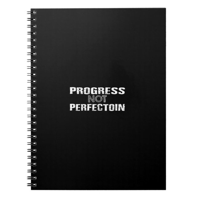 progress not perfection notebook (Front)