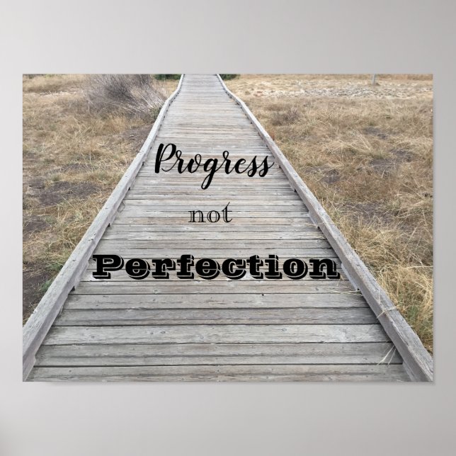 Progress Not Perfection Poster (Front)