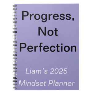 Progress Not Perfection self care Custom Notebook