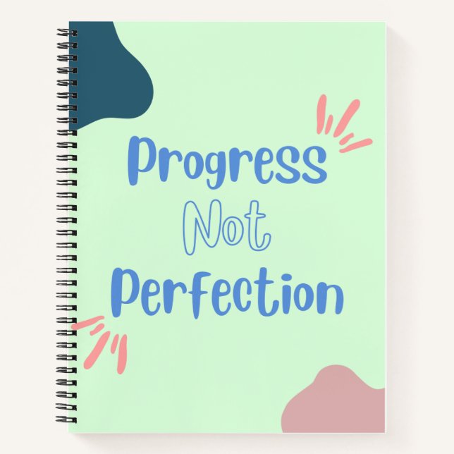 Progress not Perfection Spiral notebook (Front)