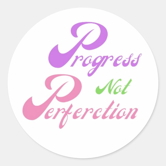 progress not perfection sticker (Front)
