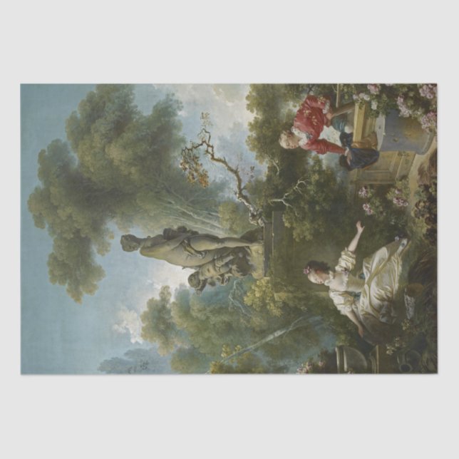 Progress of Love: The Rendezvous by Fragonard Tissue Paper (Front)