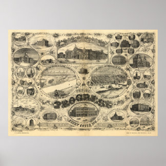 Progress of St Louis - 1884 (Vogel) BigMapBlog.com Poster