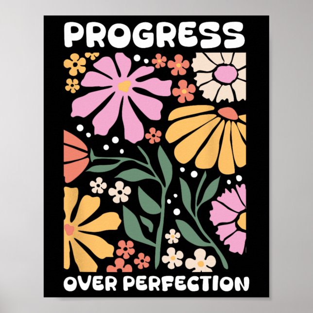Progress Over Perfection Aba Therapist Behaviour R Poster (Front)
