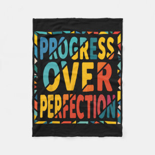 Progress Over Perfection Back To School Teachers S Fleece Blanket