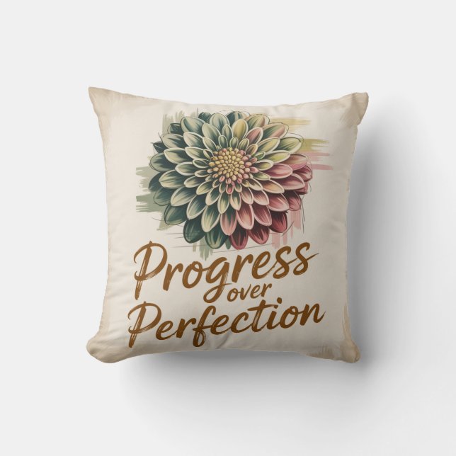 Progress Over Perfection Cushion (Front)