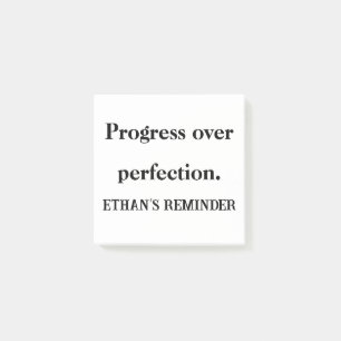 Progress Over Perfection – Custom Growth Sticky No Post-it Notes