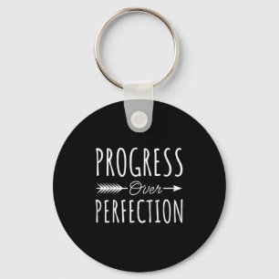 Progress Over Perfection Insrational Motivational Key Ring