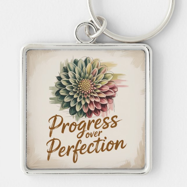 Progress Over Perfection Key Ring (Front)