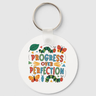 Progress Over Perfection Kndergarten Bugs Key Ring