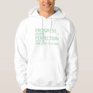 Progress Over Perfection Minimalist Motivational H Hoodie