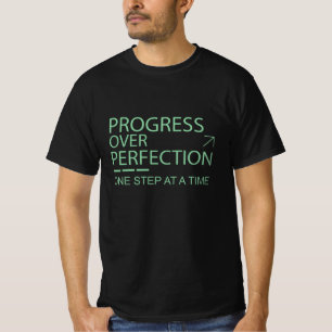 Progress Over Perfection Minimalist Motivational T T-Shirt