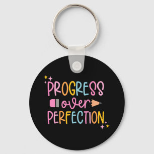 Progress Over Perfection Motivational Back To Scho Key Ring
