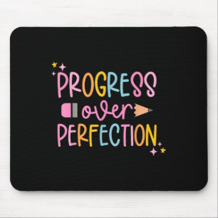 Progress Over Perfection Motivational Back To Scho Mouse Pad