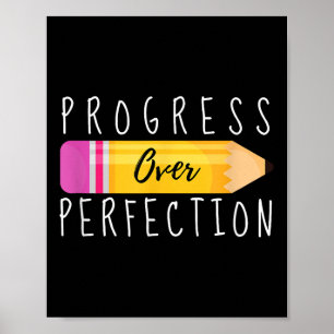 Progress Over Perfection Motivational Back To Scho Poster