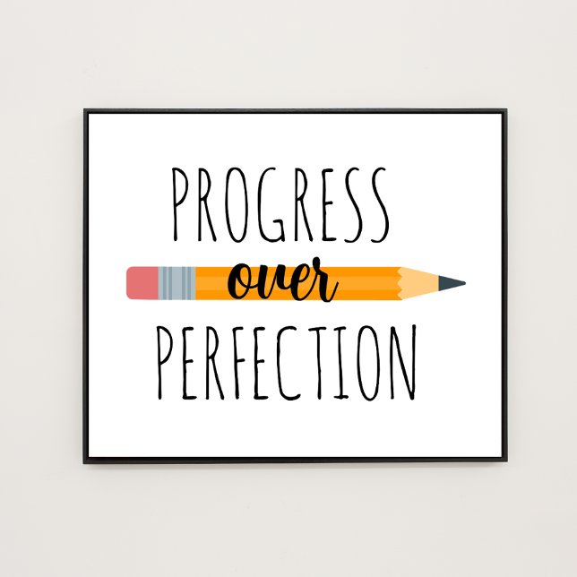 Progress Over Perfection Motivational Classroom Poster (Creator Uploaded)
