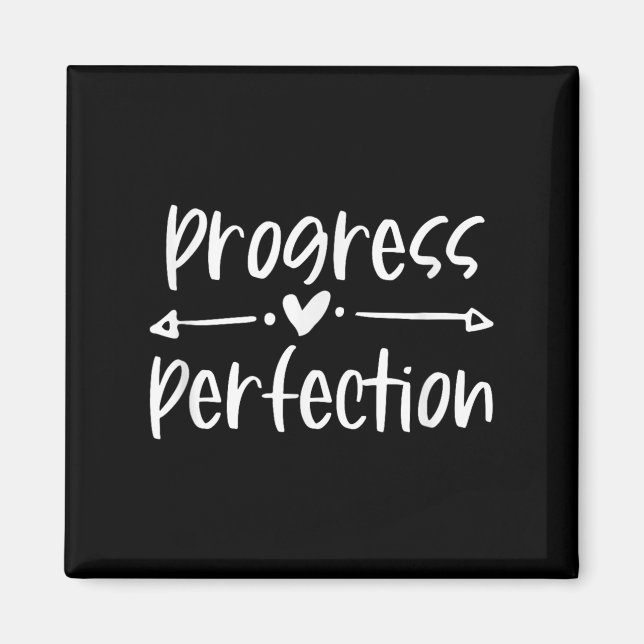 Progress Over Perfection Motivational  Magnet (Front)