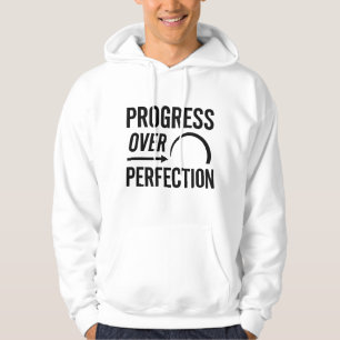 Progress Over Perfection – Motivational Sunrise De Hoodie
