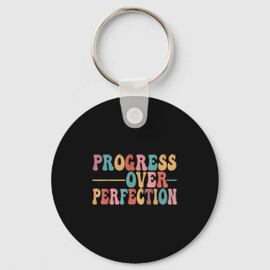 Progress Over Perfection Motivational Teacher For  Key Ring