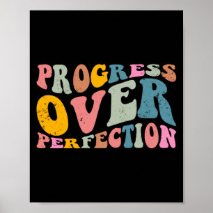 Progress Over Perfection Motivational Teacher Long Poster