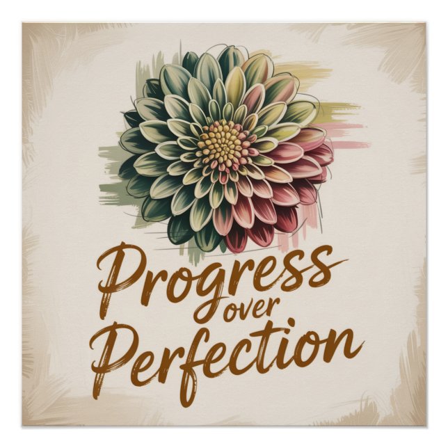 Progress Over Perfection Poster (Front)
