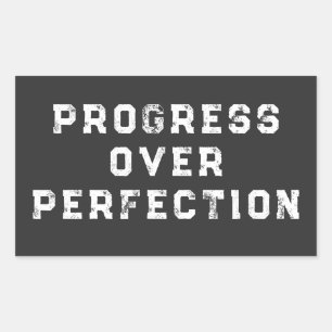 Progress Over Perfection Rectangular Sticker