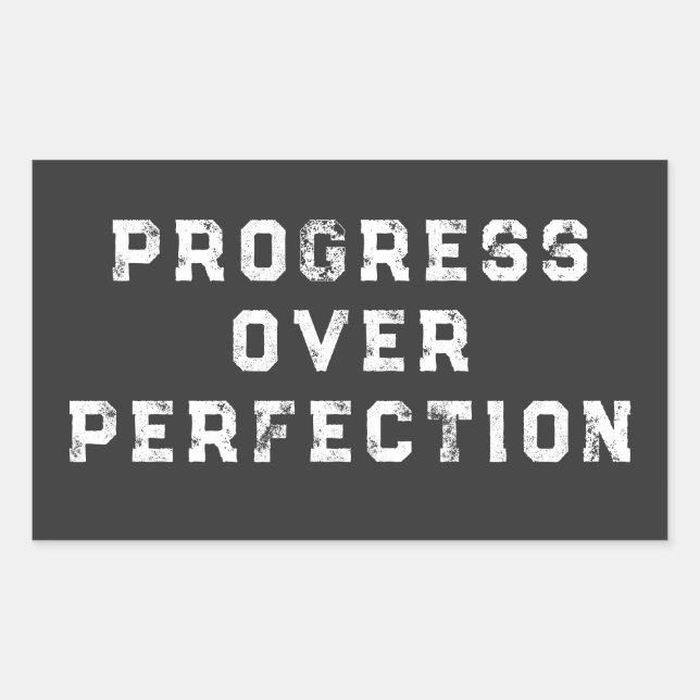 Progress Over Perfection  Rectangular Sticker (Front)